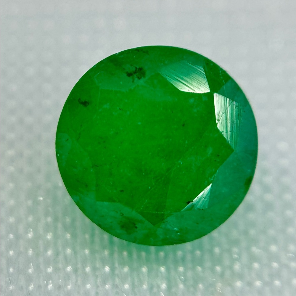 Sold* Natural Emerald 1.35 Ct Round Cut Green Loose Gemstone